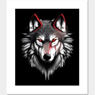 Wolf Face Posters and Art